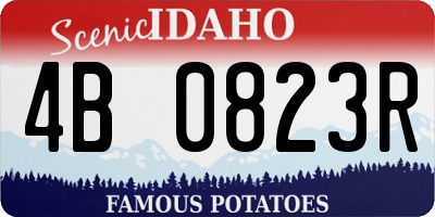 ID license plate 4B0823R