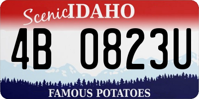ID license plate 4B0823U