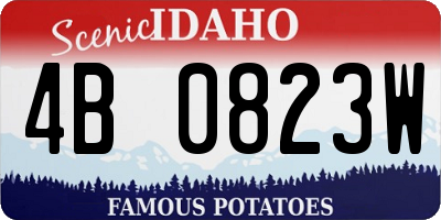 ID license plate 4B0823W