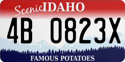 ID license plate 4B0823X