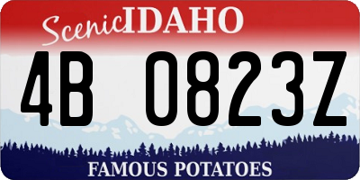ID license plate 4B0823Z