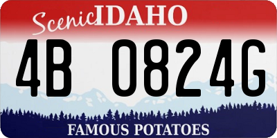 ID license plate 4B0824G