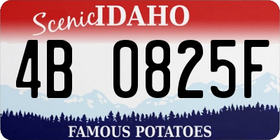 ID license plate 4B0825F