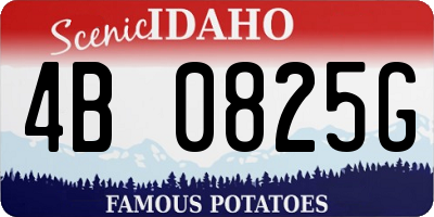 ID license plate 4B0825G