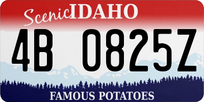 ID license plate 4B0825Z