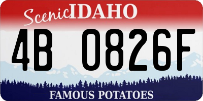ID license plate 4B0826F