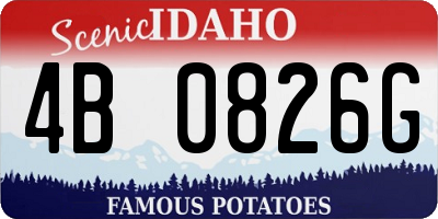 ID license plate 4B0826G