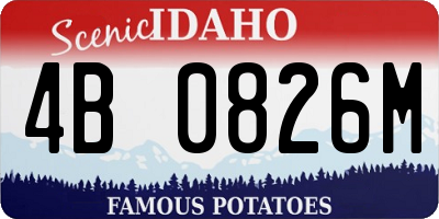 ID license plate 4B0826M