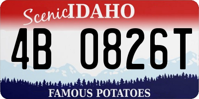 ID license plate 4B0826T