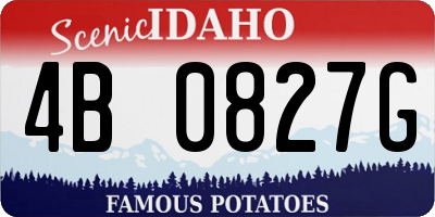 ID license plate 4B0827G