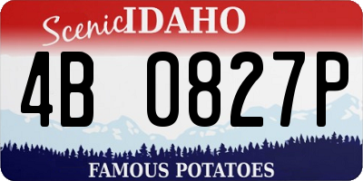 ID license plate 4B0827P
