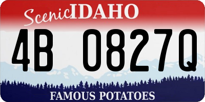 ID license plate 4B0827Q