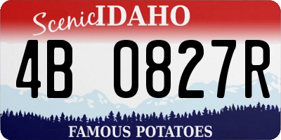 ID license plate 4B0827R