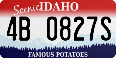 ID license plate 4B0827S