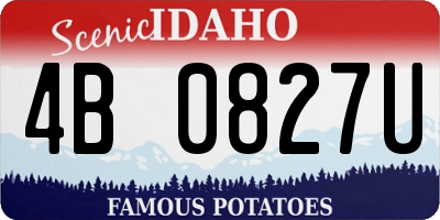 ID license plate 4B0827U