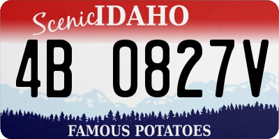 ID license plate 4B0827V