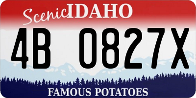 ID license plate 4B0827X