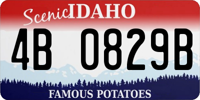 ID license plate 4B0829B