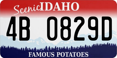 ID license plate 4B0829D