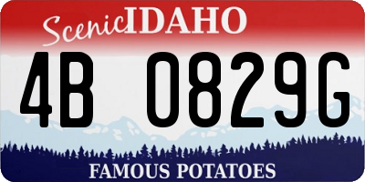 ID license plate 4B0829G