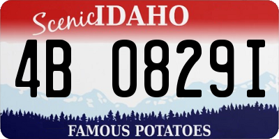 ID license plate 4B0829I