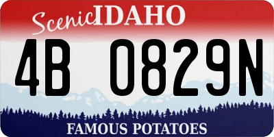 ID license plate 4B0829N