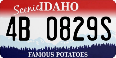 ID license plate 4B0829S