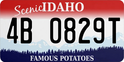 ID license plate 4B0829T