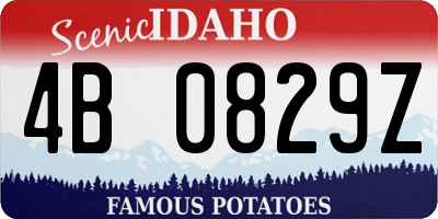 ID license plate 4B0829Z