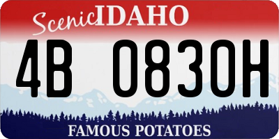 ID license plate 4B0830H