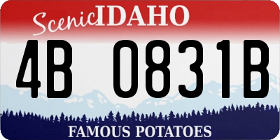 ID license plate 4B0831B