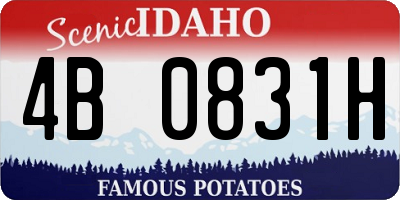 ID license plate 4B0831H