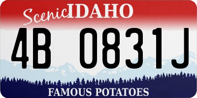 ID license plate 4B0831J
