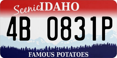 ID license plate 4B0831P