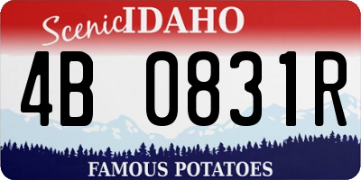 ID license plate 4B0831R