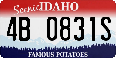 ID license plate 4B0831S