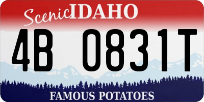 ID license plate 4B0831T