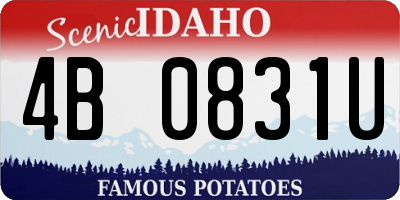 ID license plate 4B0831U