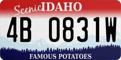 ID license plate 4B0831W