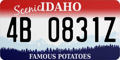 ID license plate 4B0831Z