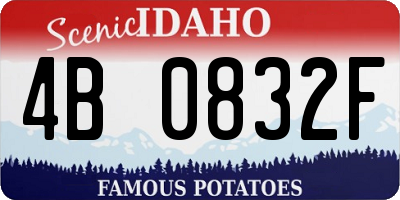 ID license plate 4B0832F