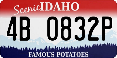 ID license plate 4B0832P