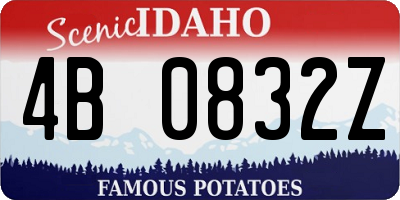 ID license plate 4B0832Z