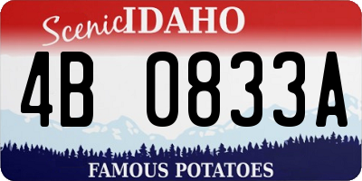 ID license plate 4B0833A