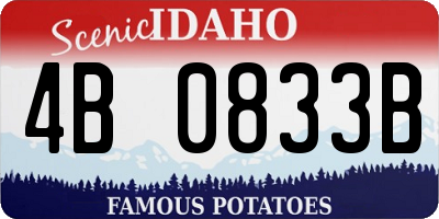 ID license plate 4B0833B