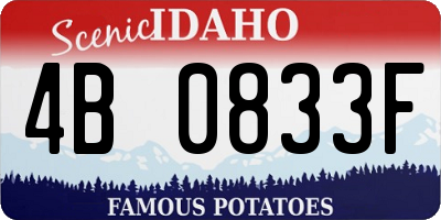 ID license plate 4B0833F