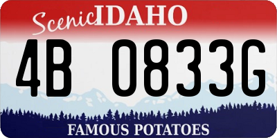 ID license plate 4B0833G