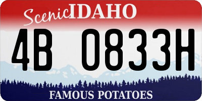 ID license plate 4B0833H
