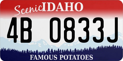 ID license plate 4B0833J