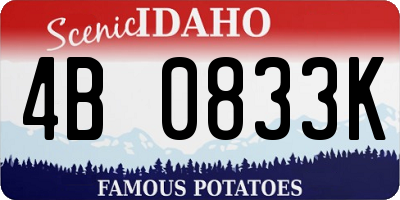 ID license plate 4B0833K